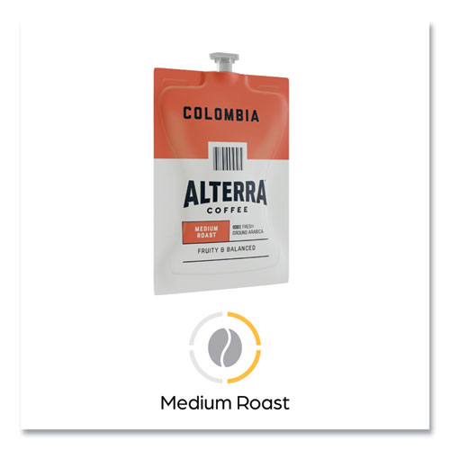 Alterra Columbia Coffee Freshpack, Columbia, 0.28 oz Pouch, 100/Carton