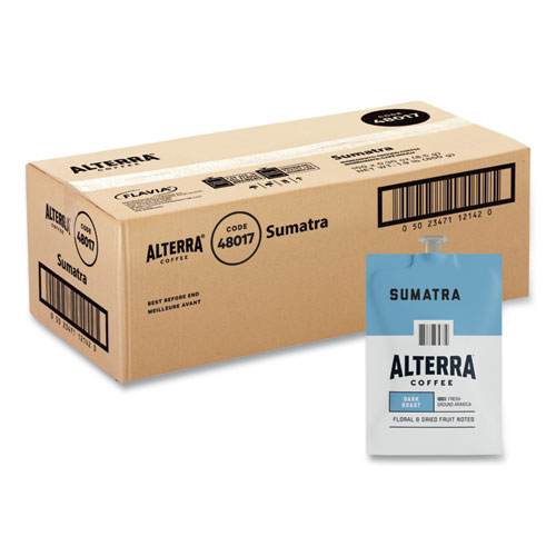 Image of Alterra Sumatra Coffee Freshpack, Sumatra, 0.3 oz Pouch, 100/Carton