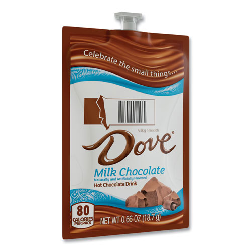 Image of Dove Hot Chocolate Freshpack, Milk Chocolate, 0.66 oz Pouch, 72/Carton