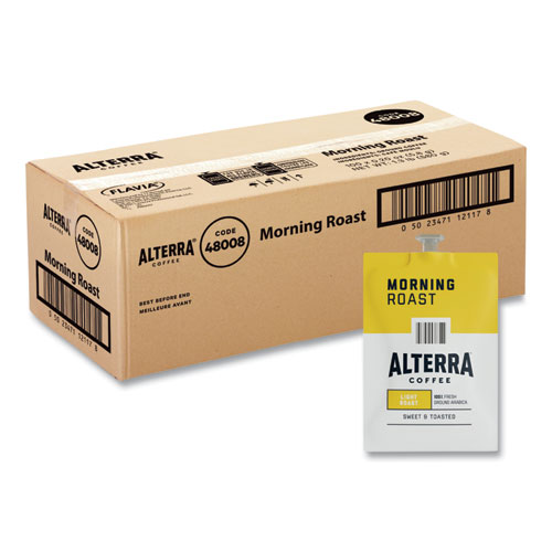 Image of Alterra Morning Roast Coffee Freshpack, Morning Roast, 0.28 oz Pouch, 100/Carton