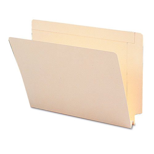 Heavyweight Manila End Tab Expansion Folders, Straight Tabs, Letter Size, 1.5" Expansion, 50/Box