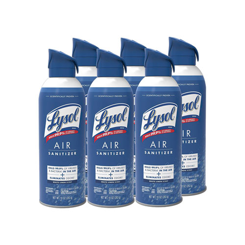 Image of Air Sanitizer Spray, White Linen, 10 oz Aerosol Spray, 6/Carton