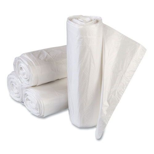 Inteplast Group High-Density Commercial Can Liners Value Pack, 60 gal, 14 mic, 43" x 46", Clear, 25 Bags/Roll, 8 Interleaved Rolls/Carton