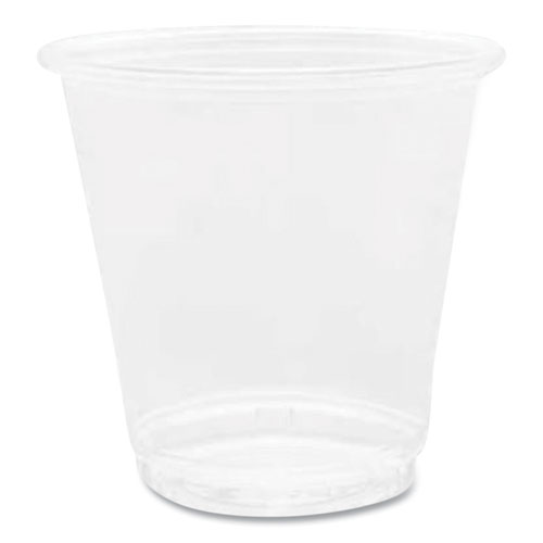 PET Plastic Cups, 3 oz, Clear, 2,500/Carton