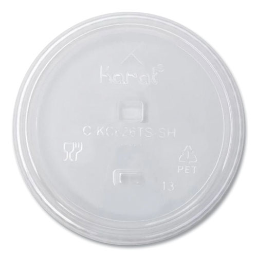 Image of PET Lids, Strawless Sipper, Fits 12 oz to 24 oz Cold Cups, Clear, 1,000/Carton