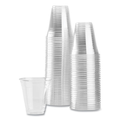 PET Plastic Cups, 98 mm Rim Diameter, 12 oz, Clear, 1,000/Carton