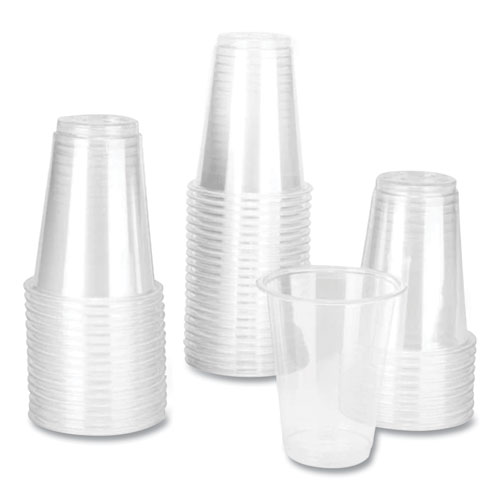PET Plastic Cups, 7 oz, Clear, 1,000/Carton