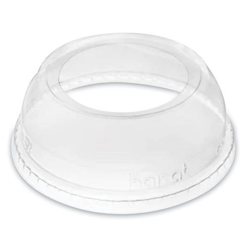 Image of PET Lids, Wide Opening Dome, Fits 12 oz to 24 oz Cold Cups, Clear, 1,000/Carton