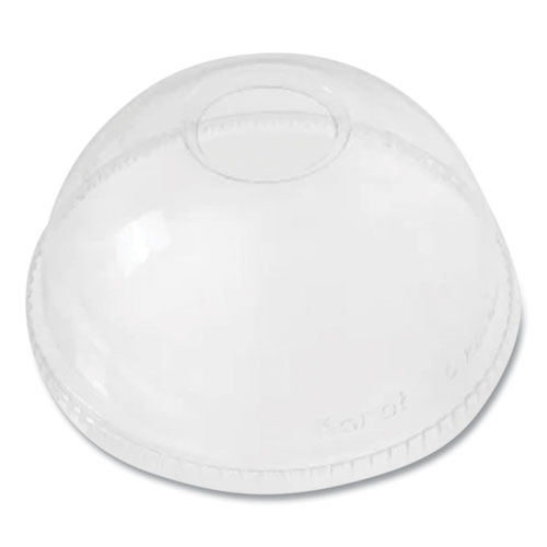 Image of PET Lids, Dome Lid, Fits 12 oz to 24 oz Cold Cups, Clear, 1,000/Carton