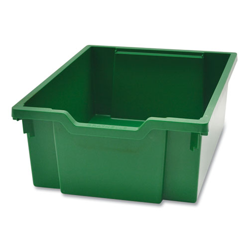 Callero MakerHub Trolley Set 01, Metal, (2) Magnetic Whiteboards, (4) F2 Deep Bins, 27.4" x 17.3" x 56.3", Silver/Grass Green