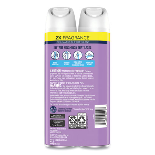 Air Freshener, Lavender and Vanilla, Scent, 8.3 oz Aerosol Spray, 2/Pack, 3 Packs/Carton