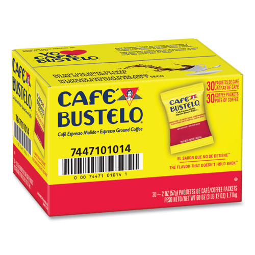 Cafã© Bustelo Coffee, Espresso, 2Oz Fraction Pack, 30/Carton