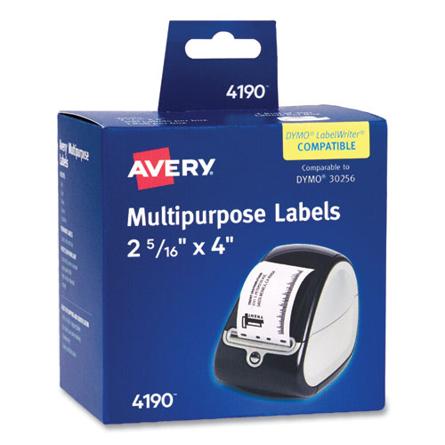Image of Multipurpose Thermal Labels, 4 x 2.94, 300/Roll, 1 Roll/Box