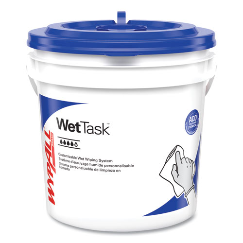 Power Clean Wipers for WetTask Customizable Wet Wiping System with (1) Bucket, 6 x 12, Unscented, 95/Roll, 6 Rolls/Carton