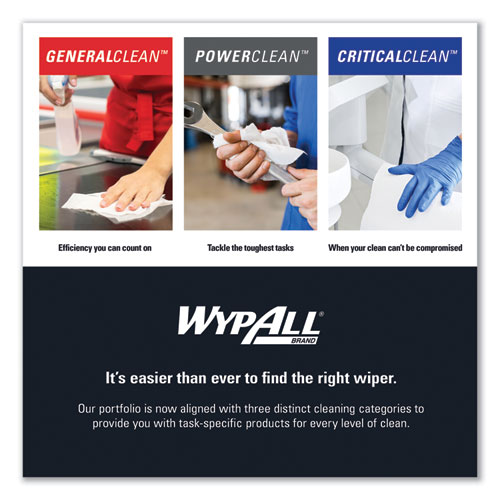 Critical Clean Wipers for Bleach, Disinfectants, Sanitizers WetTask Customizable Wet Wiping System, 90/Roll, 6 Rolls/Carton