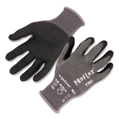 Image of ProFlex 7043 ANSI A4 Nitrile Coated CR Gloves, Gray, X-Large, 1 Pair, Ships in 1-3 Business Days