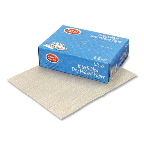 Interfolded Dry Waxed Paper, 10.75 x 8, 12/Box