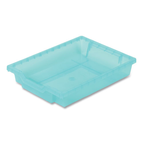 F1 Shallow Trays with Antimicrobial Protection for Storage Frames and Trolleys, 1.85 gal, 12.28 x 16.81 x 3.25, Kiwi, 8/Pack