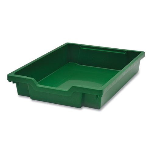 F1 Shallow Trays for Gratnells Storage Frames and Trolleys, 1 Section, 1.85 gal, 12.28" x 16.81" x 3.25", Grass Green, 8/Pack