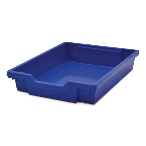 F1 Shallow Trays for Gratnells Storage Frames and Trolleys, 1 Section, 1.85 gal, 12.28" x 16.81" x 3.25", Royal Blue, 8/Pack