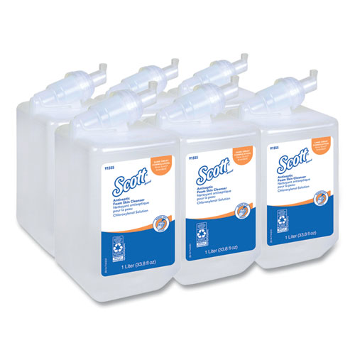 Image of Scott® Antiseptic Foam Skin Cleanser, Unscented, 1,000 Ml Refill, 6/Carton