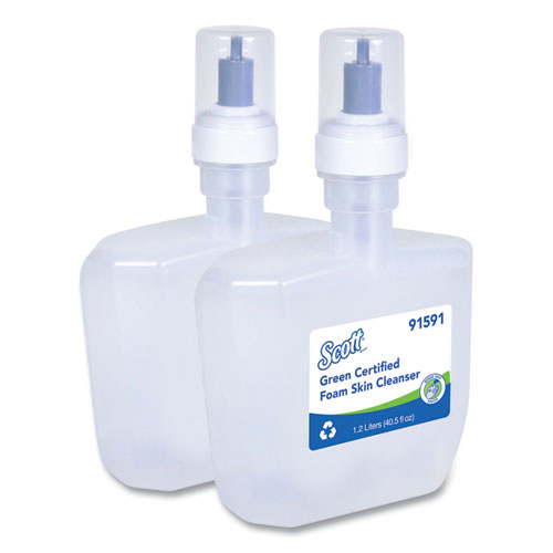 Image of Scott® Essential Green Certified Foam Skin Cleanser, Unscented, 1,200 Ml, 2/Carton