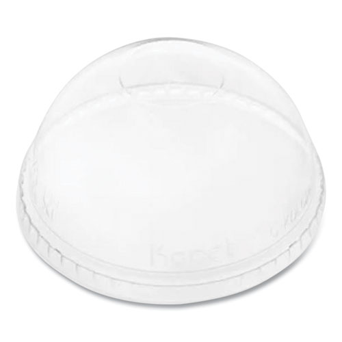 Image of PET Lids, Fits 12 oz to 24 oz Cold Cups, No Hole Dome Lid,,Clear, 1,000/Carton