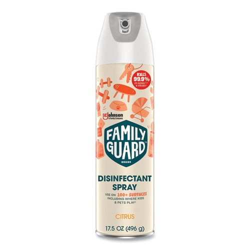 Image of Disinfectant Spray, Citrus Scent, 17.5 oz Aerosol Spray, 8/Carton