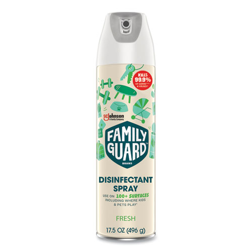 Disinfectant Spray, Fresh Scent, 17.5 oz Aerosol Spray, 8/Carton