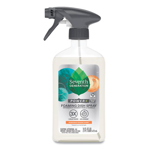 Seventh Generation® Foaming Dish Spray, Mandarin Orange Scent, 16 oz Bottle, 6/Carton