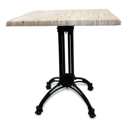 Topalit Tables, Square, 32 x 32 x 29, Gray Top, Black Aluminum Base/Legs