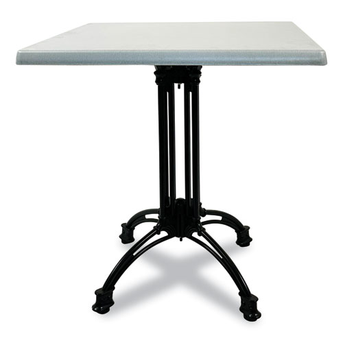 Topalit Tables, Square, 32 x 32 x 29, Silver Top, Black Aluminum Base/Legs