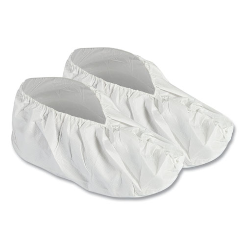 A40 Liquid/Particle Protection Shoe Covers, X-Large to 2X-Large, White, 400/Carton