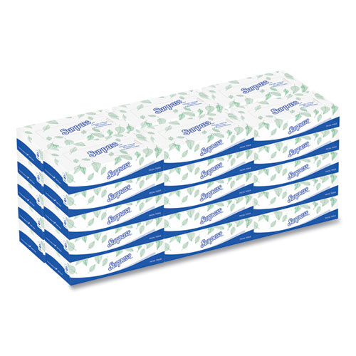 Facial Tissue for Business, 2-Ply, White, Flat Box, 100 Sheets/Box, 30 Boxes/Carton