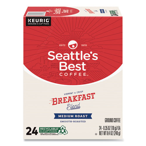 Image of Breakfast Blend Coffee K-Cups, 24/Box, 4/Carton