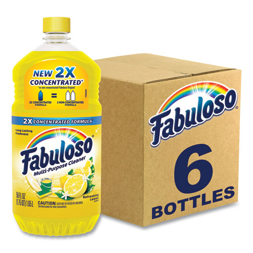 Multi-Use Cleaner, Refreshing Lemon Scent, 56 oz Bottle, 6/Carton