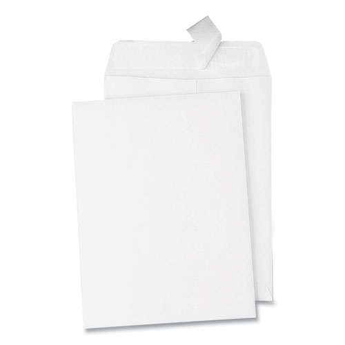 Quality Park™ Redi-Strip Catalog Envelope, #1, Cheese Blade Flap, Redi-Strip Adhesive Closure, 6 X 9, White, 100/Box