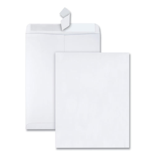 Quality Park™ Redi-Strip Catalog Envelope, #13 1/2, Cheese Blade Flap, Redi-Strip Adhesive Closure, 10 X 13, White, 100/Box