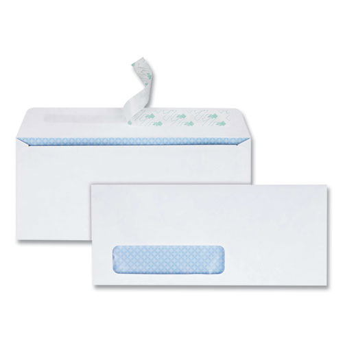 Redi-Strip Security Tinted Envelope, Address Window, #10, Commercial Flap, Redi-Strip Closure, 4.13 x 9.5, White, 500/Box