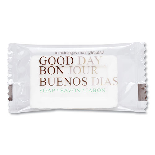 Good Day™ Amenity Bar Soap, Pleasant Scent, # 1/2, Individually Wrapped Bar, 1,000/Carton