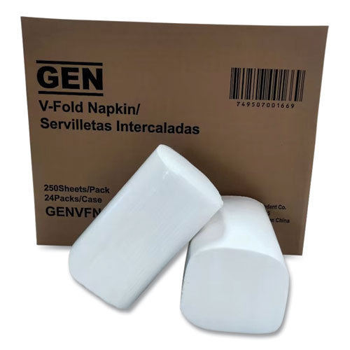 GEN Premium Interfold Pop-Up Dispenser Napkin, 6.5 x 5, Brown, 6,000/Carton