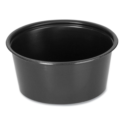 Image of Portion Cups, 2 oz, Black, 2,500/Carton