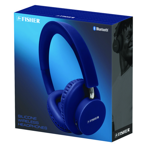 Image of Silicone Wireless Headphones, Blue