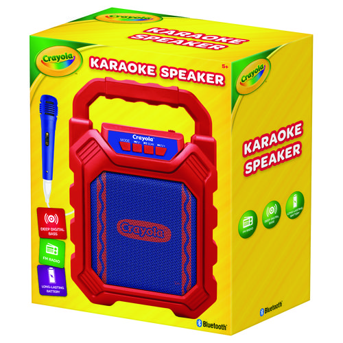 Image of Karaoke Speaker, Bluetooth, Red/Blue