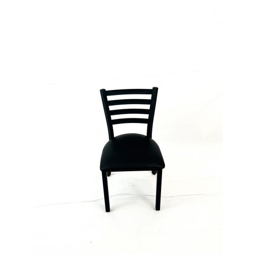 White Horse Series Side Chairs, Supports Up to 300 lb, 18" Seat Height, Black Seat, Black Back, Black Base