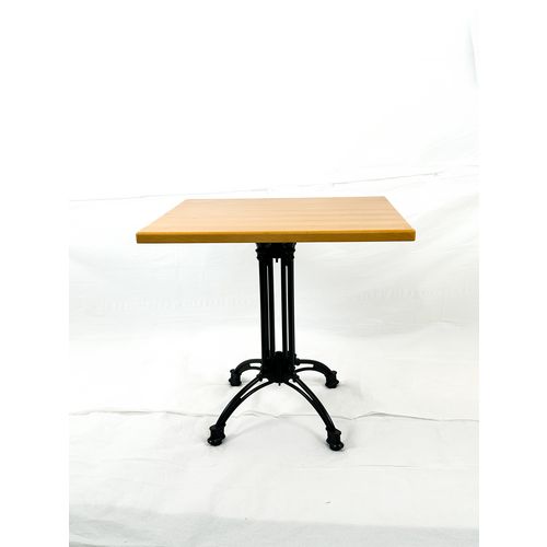 Solid Wood Tables, Cast Aluminum Base, Square, 36w x 36d x 29.75h, Natural