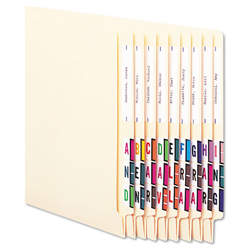 Smead™ A-Z Color-Coded End Tab Filing Labels, A, 1 x 1.25, White, 500/Roll