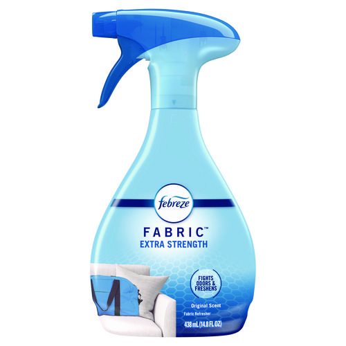 FABRIC Refresher/Odor Eliminator, Extra Strength, Original, 14.8 oz Spray Bottle, 8/Carton