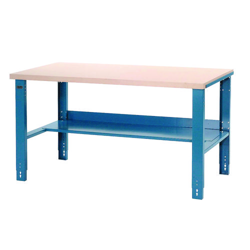 Industrial Workbench Bench-in-a-Box, 3,000 lbs, 60 x 30 x 29.75 to 36.75, Blue, Ships in 1-3 Business Days