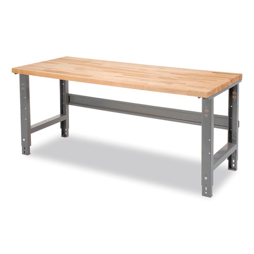 Global Industrial® Standard Duty Butcher Block Top Adjustable Height ...